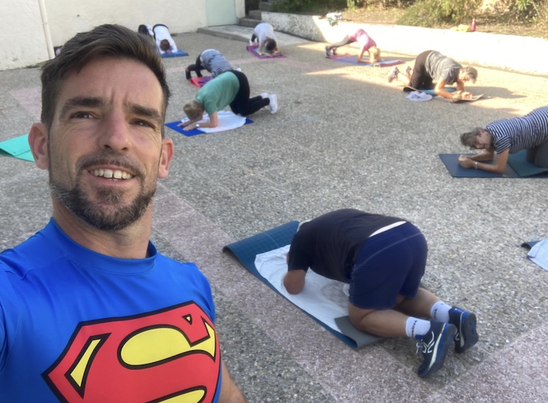 Séance de coaching collectif en plein air